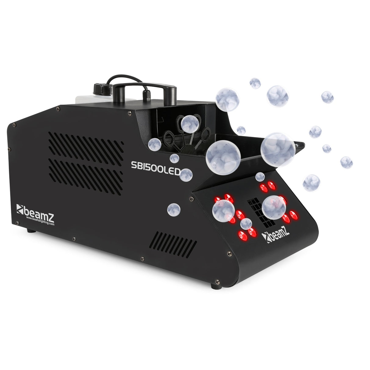 beamZ SB1500LED Rook- & Bellenblaasmachine 1500W met RGB LED’s en DMX