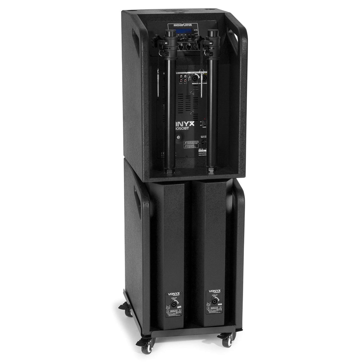 VONYX VX1050BT 1150W 2.2 Actieve Speakerset met Dubbele 12 inch Subwoofers en Bluetooth