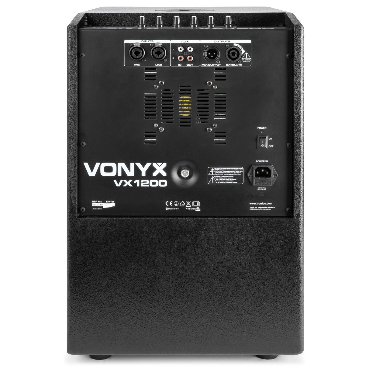 VONYX VX1200 750W Kolom Geluidssysteem met 12 inch Subwoofer en 4x 4,5 inch Drivers