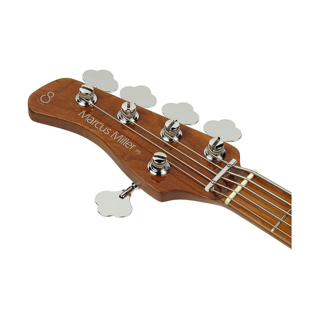 Sire P5 A5L/MLG Marcus Miller linkshandige basgitaar 5-snarig passief elzen mild green