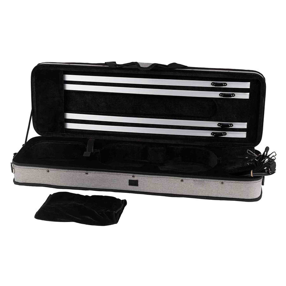 Leonardo OVC40GRBK Elementary Series vioolkoffer oblong 4/4 lichtgrijs