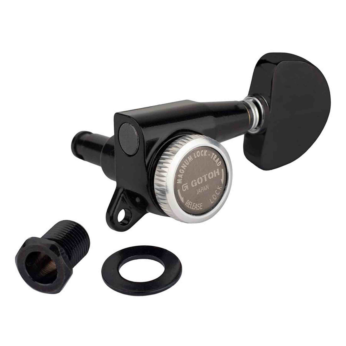 Gotoh GTH14135 SG381 stemmechanieken met Magnum Lock Trad and AB20 knoppen, 3L3R, zwart
