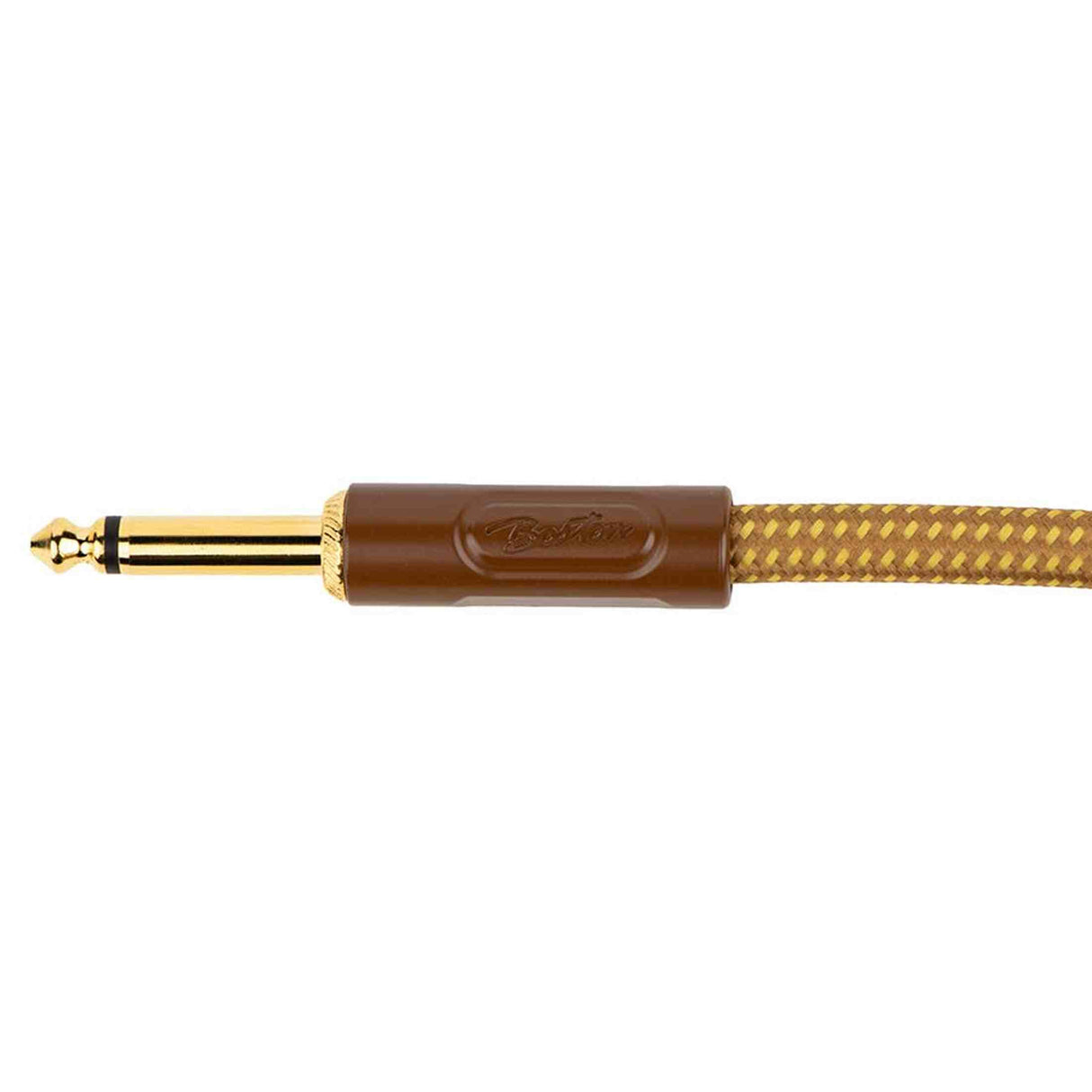 Boston GCRT-60A Prime Series woven jacket instrumentkabel jack–haakse jack 6 meter yellow tweed