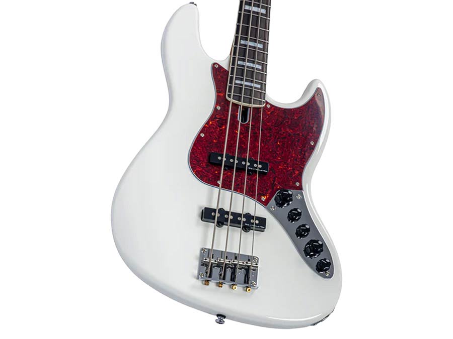Sire V7N A4/AWH Marcus Miller 4-snarige Actieve Basgitaar Antique White met Elzen Body en Heritage-3 Preamp