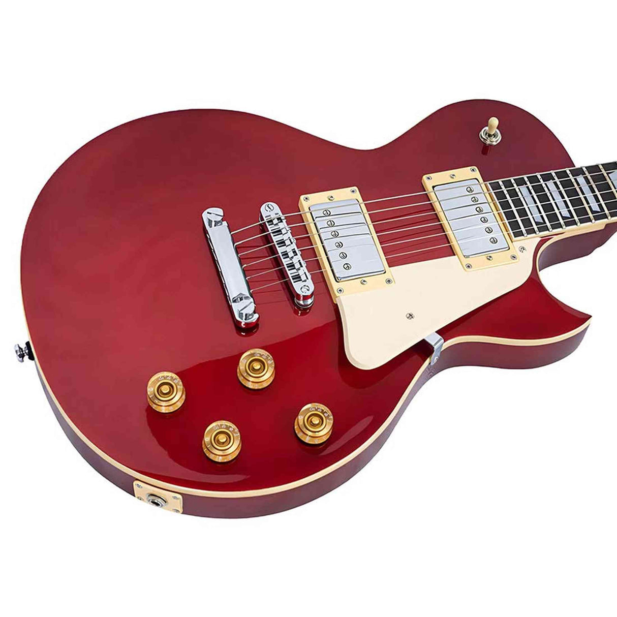 Sire L5/CAR Larry Carlton L-Style Elektrische Gitaar Candy Apple Red met Mahonie Body en Coil Split