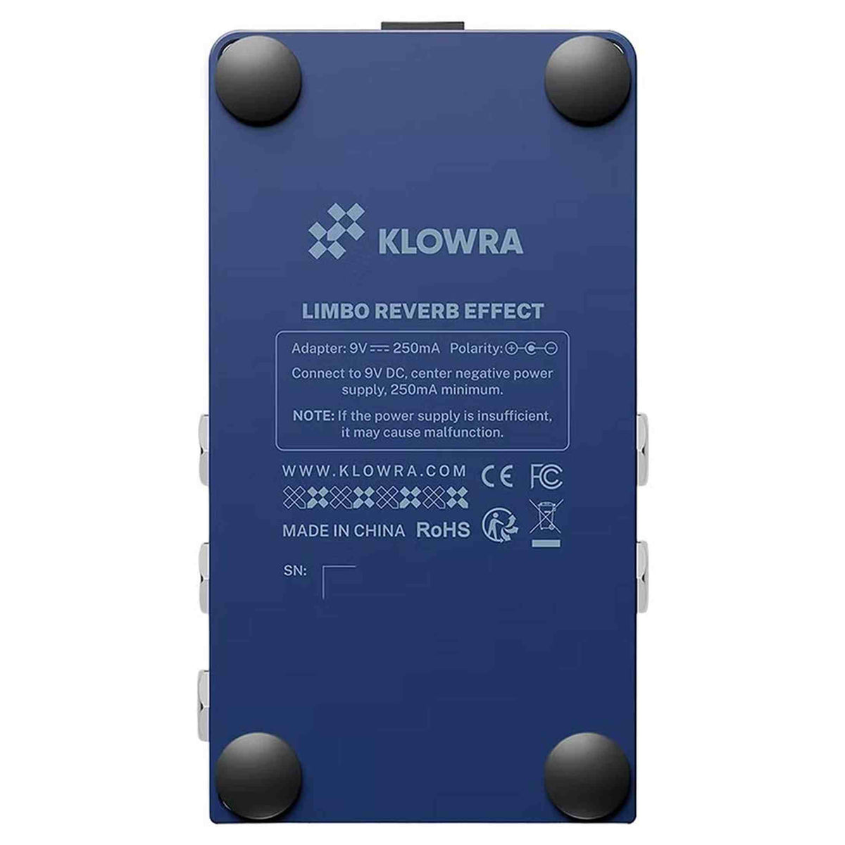 Klowra KBS-01 Bloom Infinity LIMBO stereo multi-type reverb pedaal