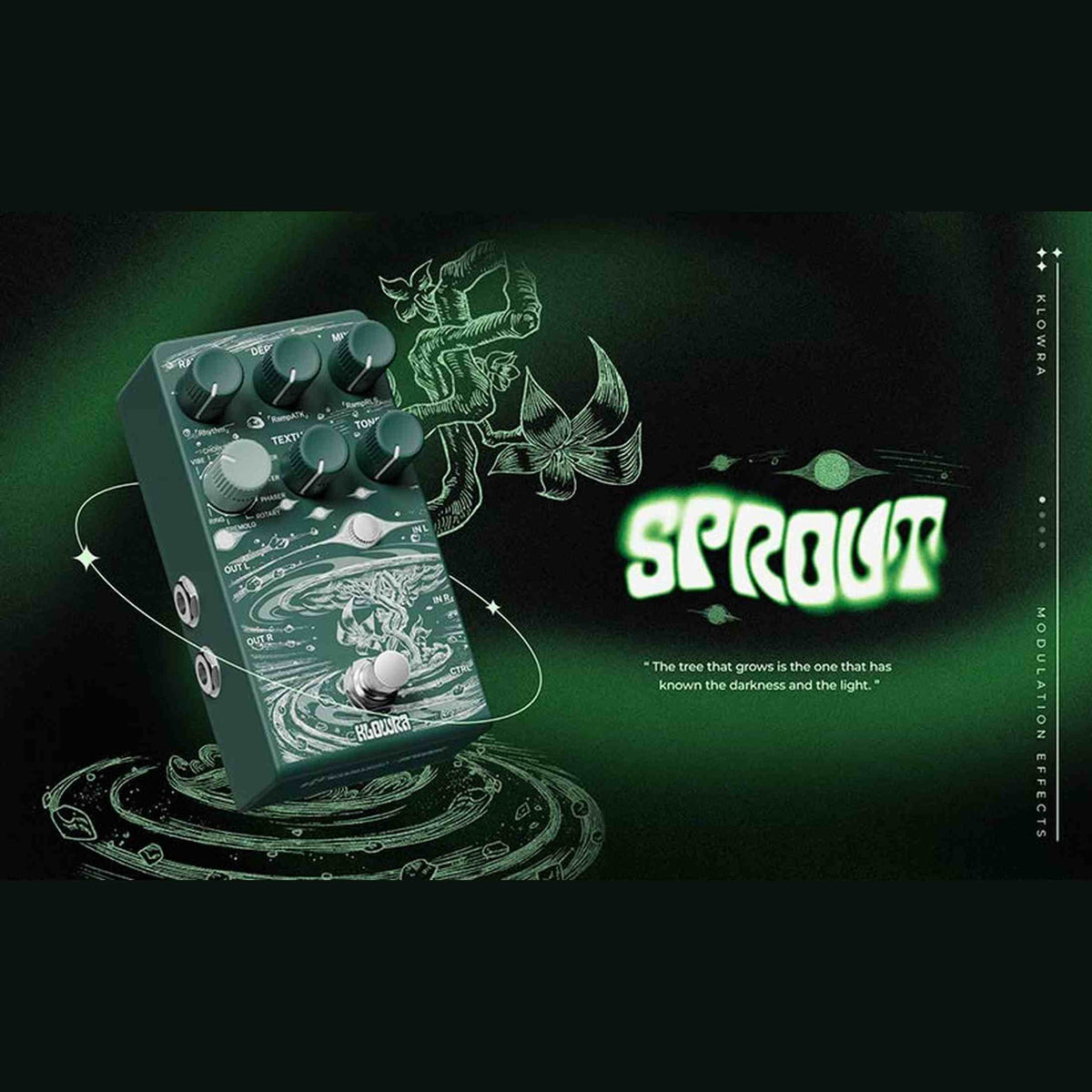 Klowra KBS-03 Bloom Infinity SPROUT stereo multi-type modulation pedaal