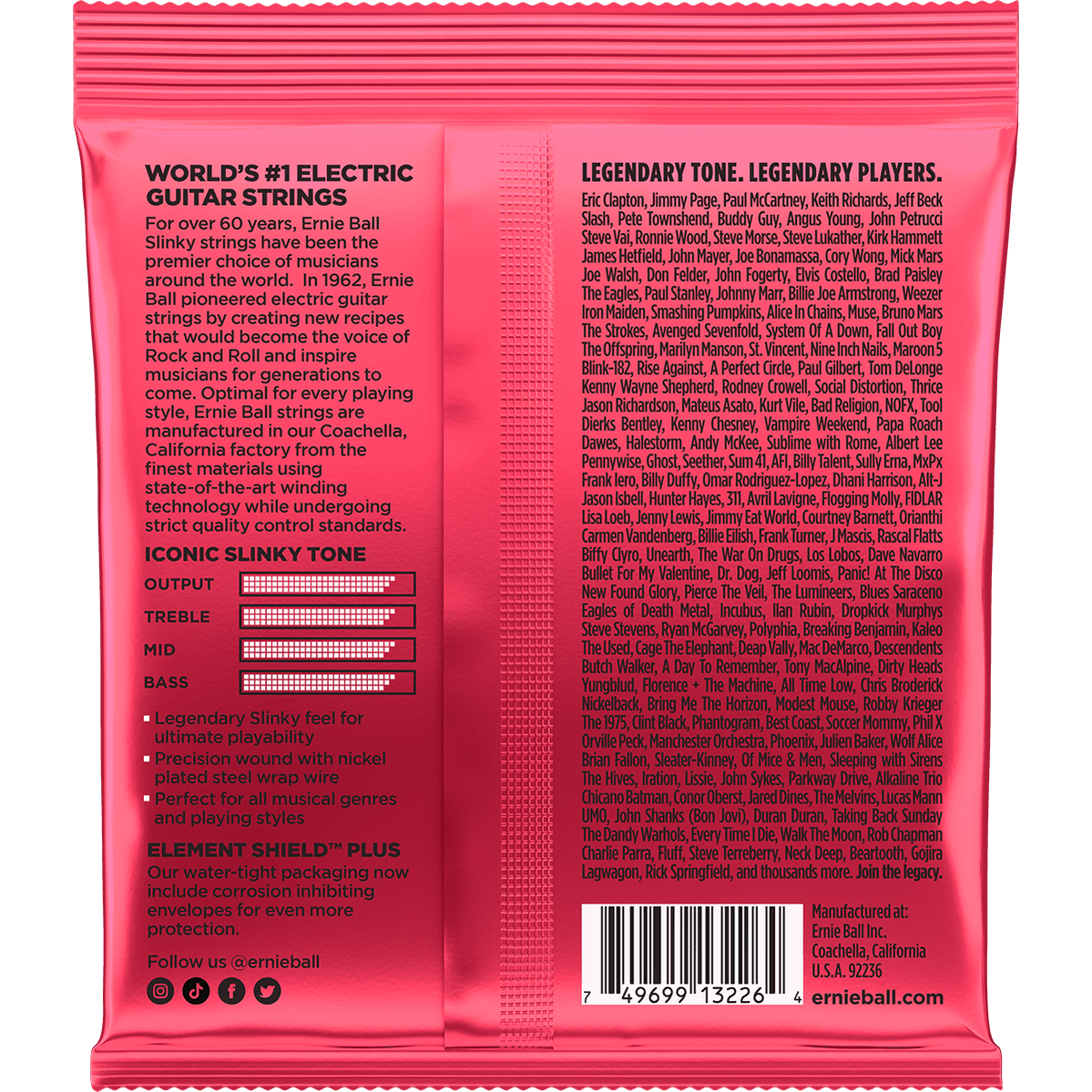 Ernie Ball 3226 Burly Slinky elektrische gitaarsnaren 3-pack 011-052