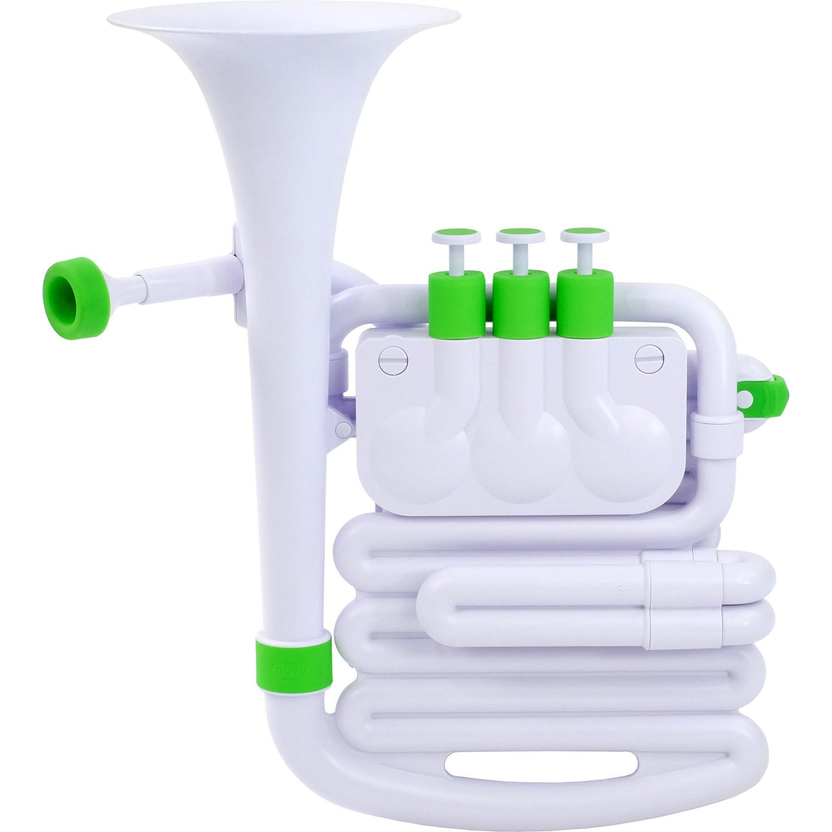 NUVO jHorn wit-groen kinder blaasinstrument in Bb lichtgewicht met draaiventielen