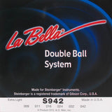 La Bella L-S942 snaren set elektrisch, for Steinberger, double ball ends, extra light, 009-011-016-024-032-042