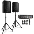 VONYX VX210 Full PA Geluidssysteem 800W met 10 inch Speakers, Mixer en Bluetooth