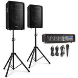VONYX VX210 Full PA Geluidssysteem 800W met 10 inch Speakers, Mixer en Bluetooth