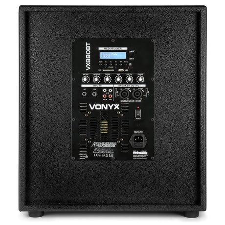 VONYX VX880BT 1000W 2.1 Actieve Speakerset met 15 inch Subwoofer, Bluetooth en Kolomspeakers