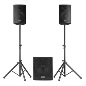 VONYX VX1015BT 1000W 2.1 Actieve Speakerset met 15 inch Subwoofer, Bluetooth en 10 inch Satellietspeakers