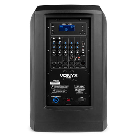 VONYX VX822 Kolom Geluidssysteem 1800W met Bluetooth 5.0, USB Speler en DSP Processor