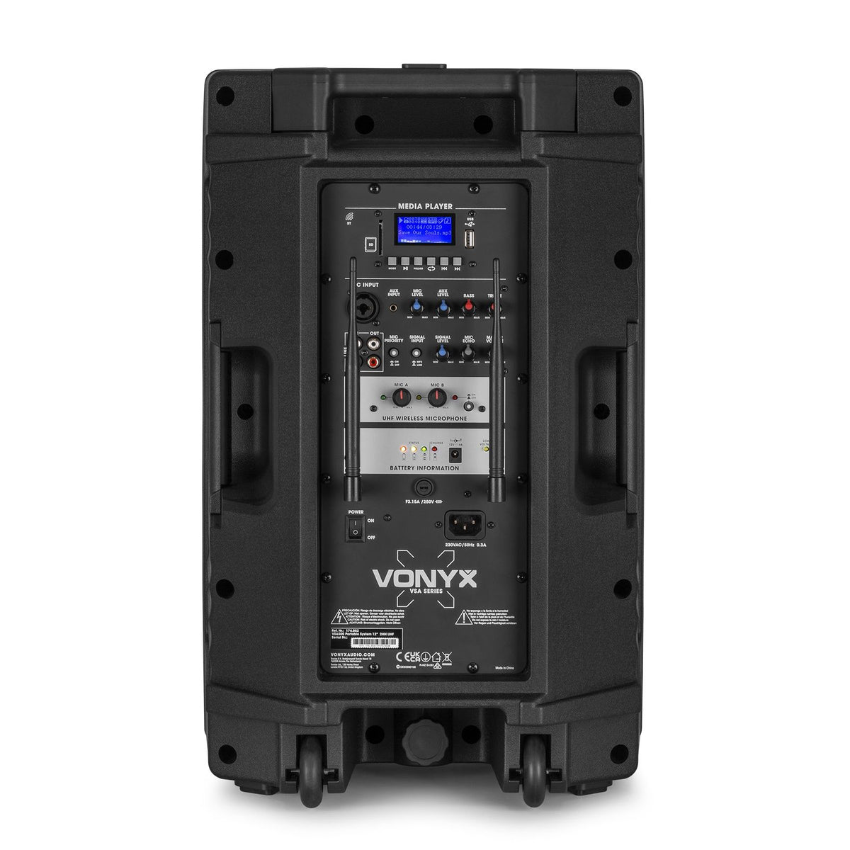 Vonyx VSA500 Draagbaar geluidssysteem 12" 800W