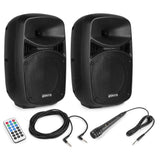 VONYX VPS082A 400W Actieve Speakerset met Bluetooth, USB/SD en 8 inch Woofers