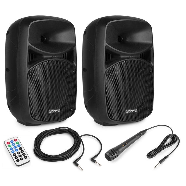 VONYX VPS082A 400W Actieve Speakerset met Bluetooth, USB/SD en 8 inch Woofers