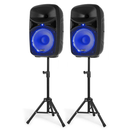 VONYX VPS102A 600W Actieve Speakerset met Bluetooth, USB/SD en 10 inch Woofers