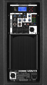 VONYX VSA150S 1000W Actieve Stereo Speakerset met Bluetooth, USB Speler en 15 inch Woofers
