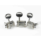 Boston 62-NL Stemmechanieken voor gitaar, nikkel, 6x links, vintage style, metalen knoppen