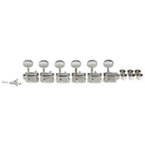 Boston 62-CL Stemmechanieken voor gitaar, chroom, 6x links, vintage style, metalen knoppen