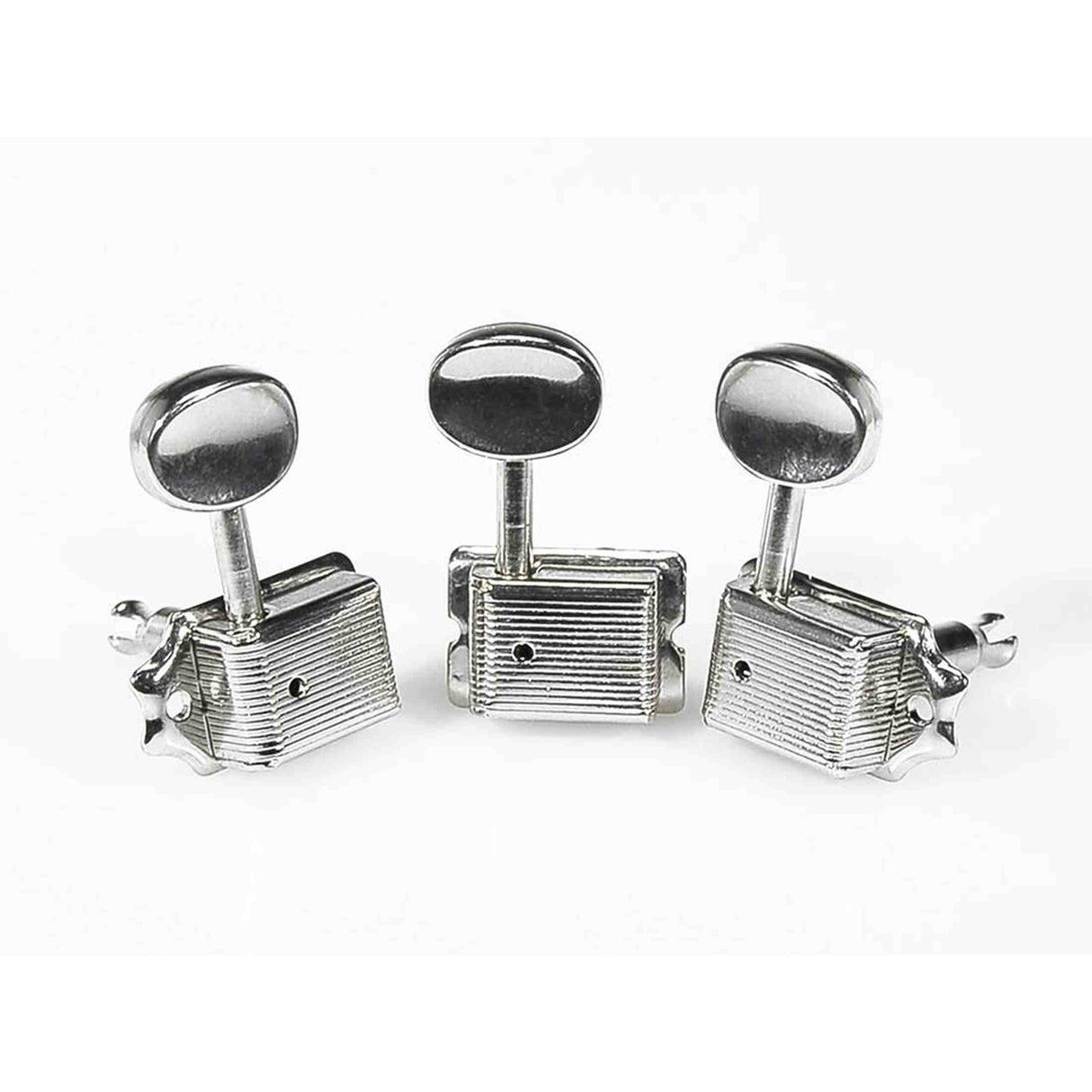Boston 62-CL Stemmechanieken voor gitaar, chroom, 6x links, vintage style, metalen knoppen