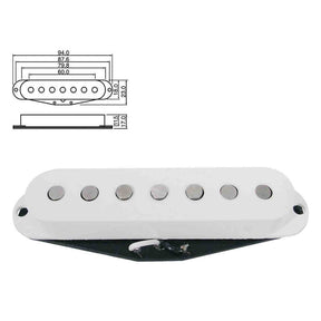 Boston PU-19-WH Stallion 7-string - vintage Alnico, wit