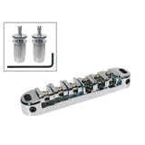 Boston B-200-C brug voor e-gitaar, roller bridge model, chroom, met studs