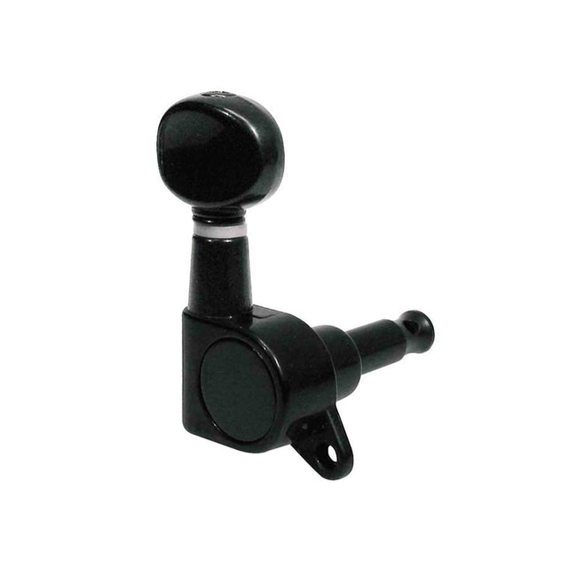 Boston 77-BL Stemmechanieken voor gitaar, die cast, 6x links, zwart, kleine knoppen