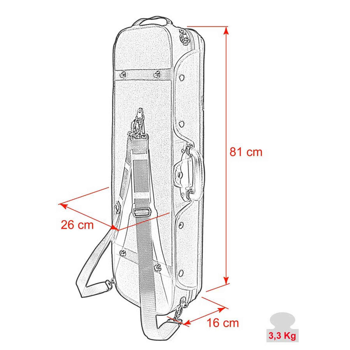 Leonardo VC-47-BU Pro Series vioolkoffer rechthoekig 4/4 zwart