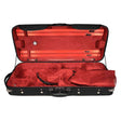 Leonardo DC-160-BR vioolkoffer voor 2 violen oblong hout zwart rood