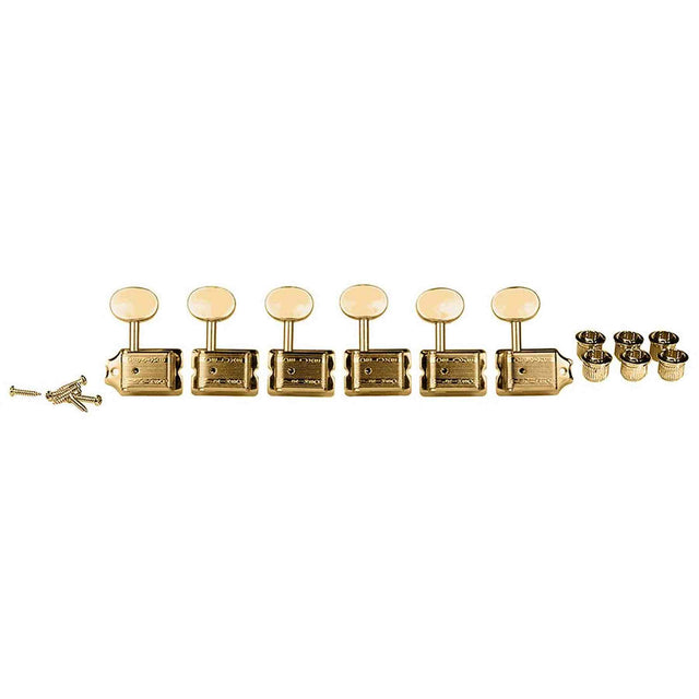 Wilkinson 162-GL Stemmechanieken voor gitaar, vintage F-style, 6x links, goud, split as