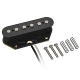 Boston VTE-52-B Single Coil Pickup - Alnico 5 staafmagneten, zwarte fiber bobbin, gewaxte Formvar draad