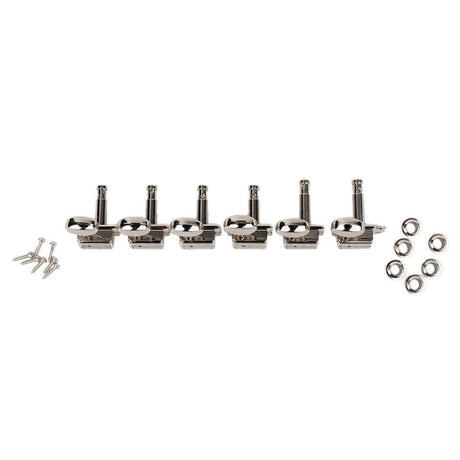 Wilkinson 162-NL-4S2M Stemmechanieken voor gitaar, met EZ LOK and staggered post height, 6x links, nikkel