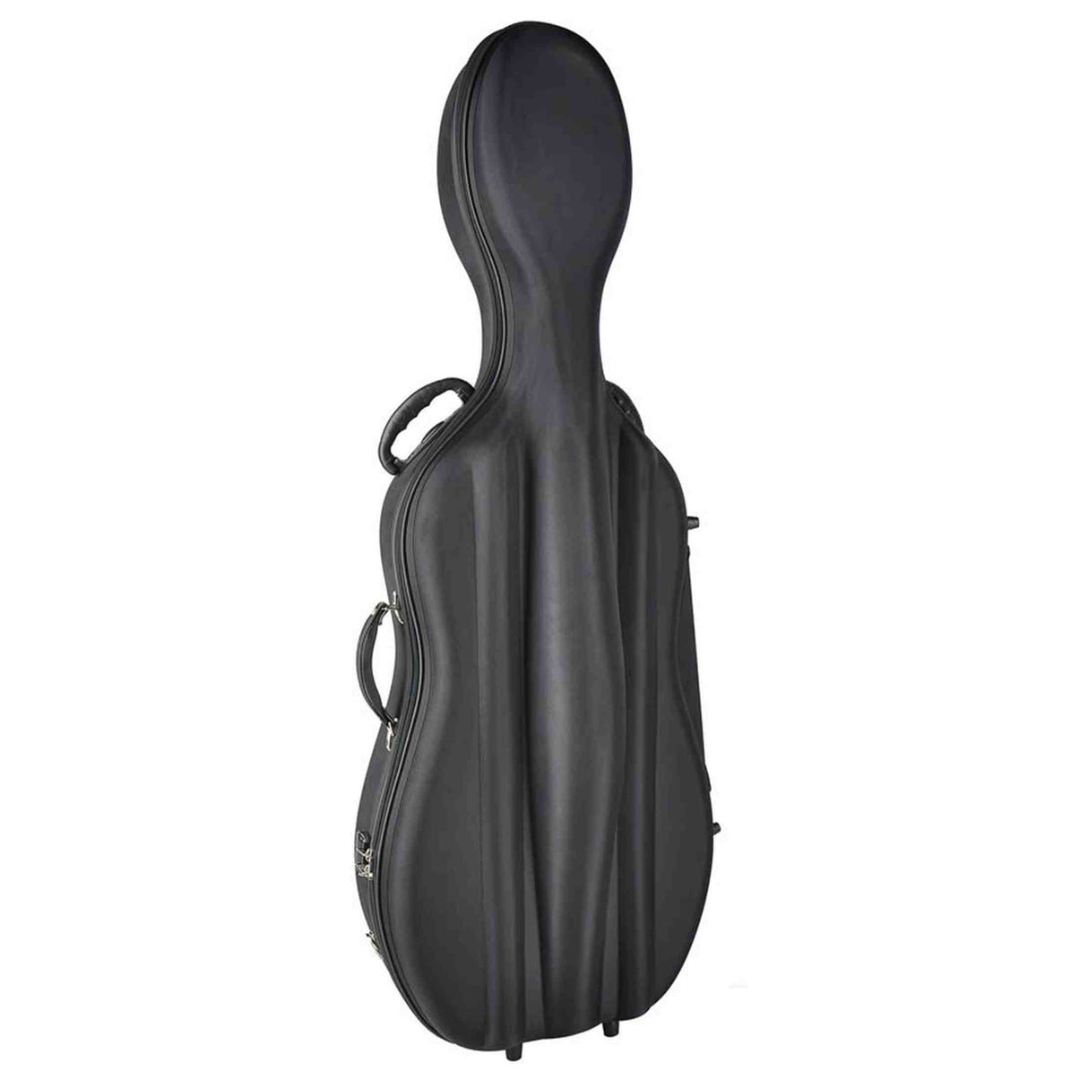 Leonardo CC-144-BK cellokoffer 4/4 gevormd zwart met slot en 2 riemen