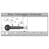 Wittner 275114M-FG Finetuner Peg voor Flamenco Gitaar - Ø 9,5 mm, Taper 1:30