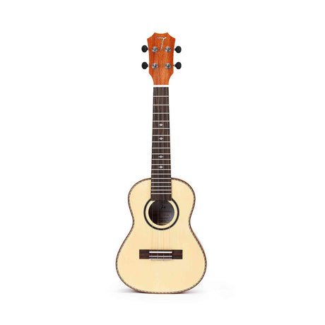 TOM 280 Concert Ukulele Massief Sparren met Mahonie Afwerking en Luxe Hoes