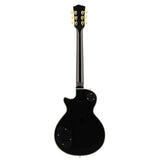 SX EH3-BK elektrische gitaar – LP Custom stijl, 2 humbuckers, mahonie/esdoorn, zwart + gouden hardware