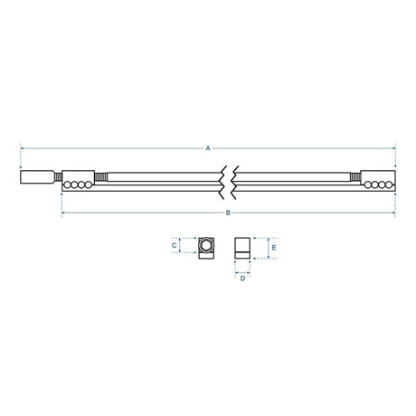 Boston TRD-630-4 Double Action Truss Rod 630 mm 6x9 mm 4 mm Inbus voor Basgitaar