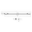 Boston TRDG-440-7 Double Action Truss Rod 440 mm 6x9 mm 4 mm Inbus