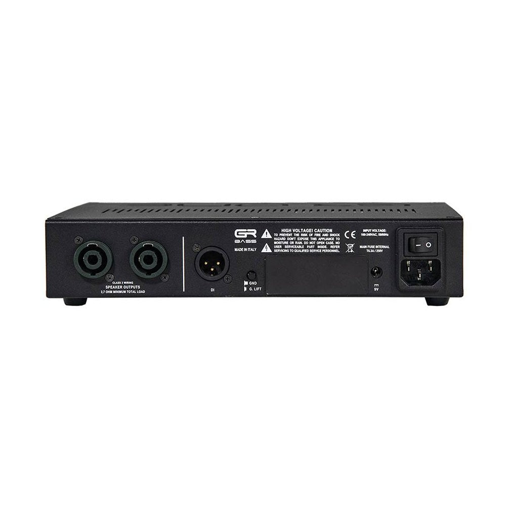 GR Bass PURE800 Basversterker Top – 800W, Antibump DI & 9V Voeding