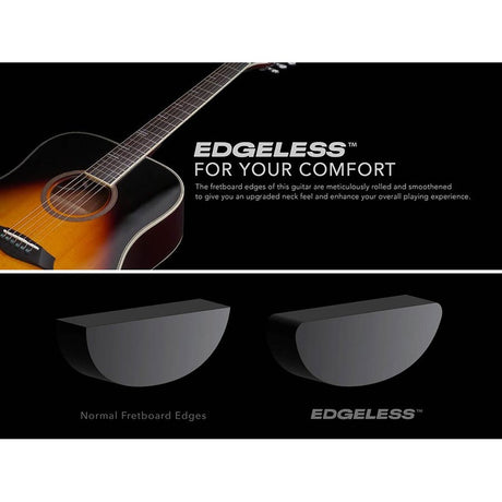 Sire Guitars A4DSNT akoestische dreadnought, massieve roasted top en achterblad, SIB electronica, naturel