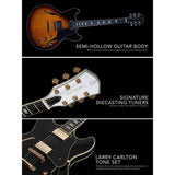Sire Guitars H7/VS electrische archtop gitaar, esdoorn, vintage sunburst