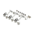 Wilkinson WJ-28N-CRS Stemmechanieken voor gitaar slotted headstock, open geared, 3x links + 3x rechts, chroom, ratio 1:1