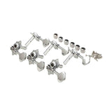 Wilkinson WJ-28N-CRS Stemmechanieken voor gitaar slotted headstock, open geared, 3x links + 3x rechts, chroom, ratio 1:1
