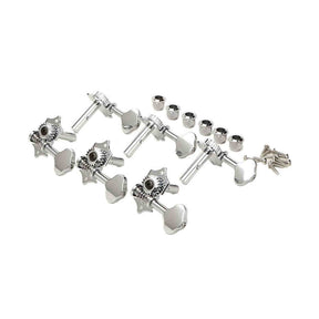 Wilkinson WJ-28N-CRS Stemmechanieken voor gitaar slotted headstock, open geared, 3x links + 3x rechts, chroom, ratio 1:1