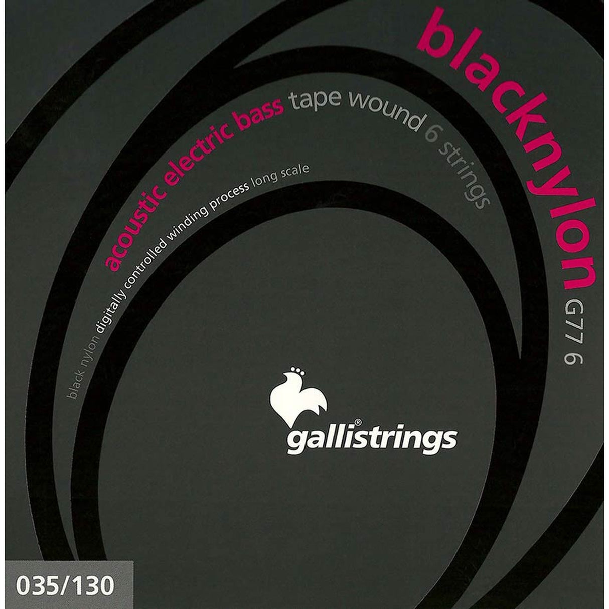 Galli G-77-6 snaren set acoustic 6-snaar bass tape wound, 035-130