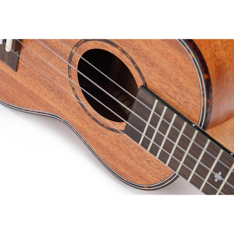 TOM 200 E Tenor Ukelele met Massief Mahonie en Pickup Inclusief Luxe Hoes