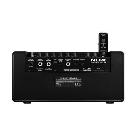 NUX MIGHTY-SPACE Draadloze Gitaarversterker – 30W, Modeling, FX, BT, Oplaadbaar + Voetschakelaar & Zender